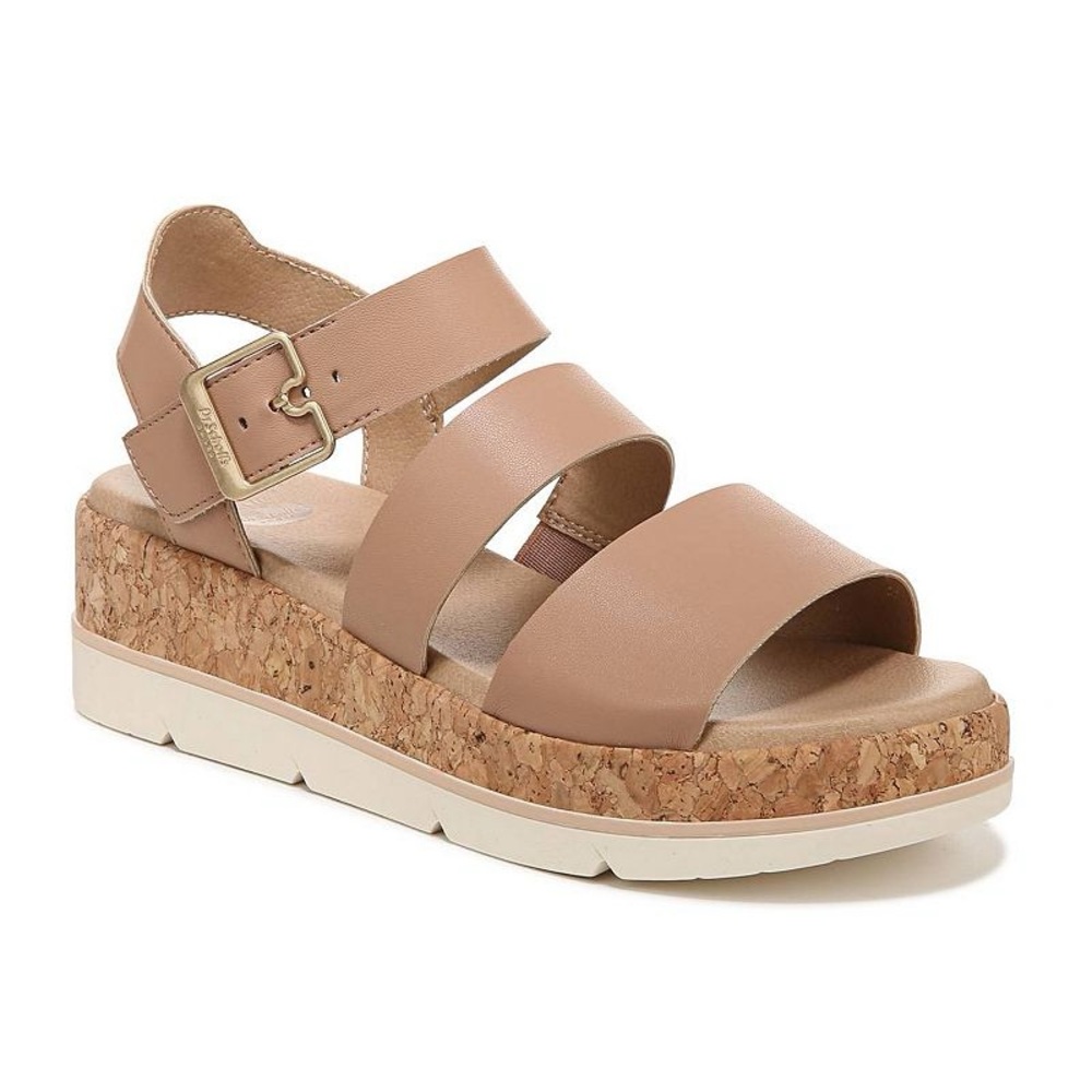 Dr. Scholl's Once Twice Platform Sandals Tan